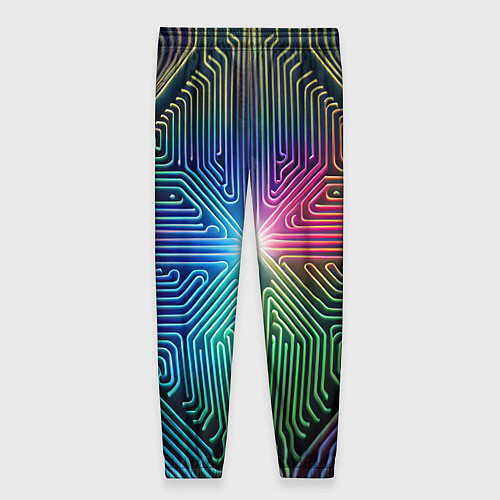 Женские брюки Линейная графика / 3D-принт – фото 2