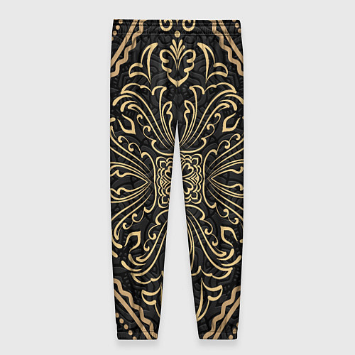 Женские брюки Орнамент славянский позолота / 3D-принт – фото 2