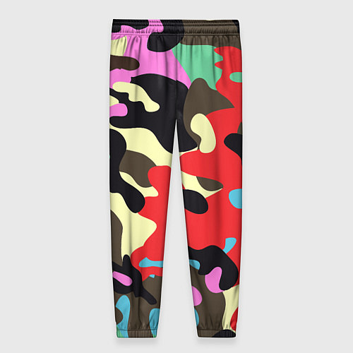 Женские брюки Яркий камуфляж / 3D-принт – фото 2