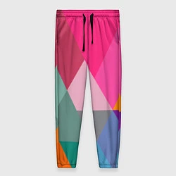 Женские брюки Разноцветные полигоны