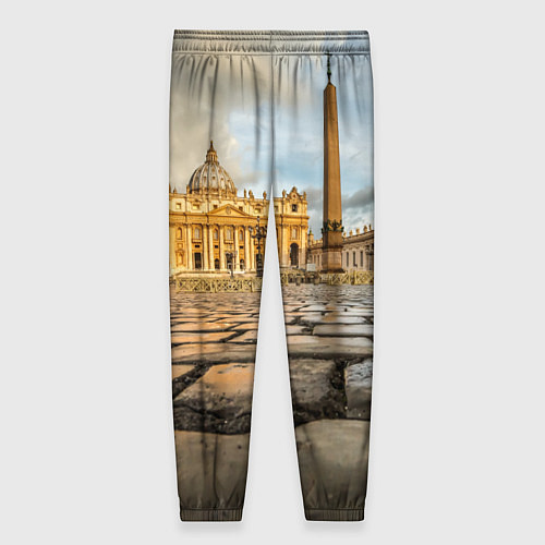 Женские брюки Площадь святого Петра / 3D-принт – фото 2