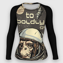 Рашгард женский Monkey: to boldly go, цвет: 3D-принт