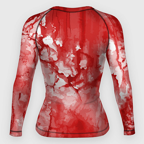 Женский рашгард Кровь акварельная на Хеллоуин / 3D-принт – фото 2