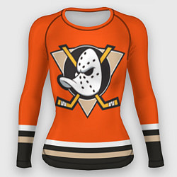 Рашгард женский Anaheim Ducks, цвет: 3D-принт