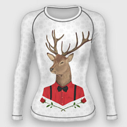 Рашгард женский Christmas Deer, цвет: 3D-принт