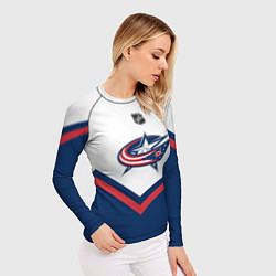 Рашгард женский NHL: Columbus Blue Jackets, цвет: 3D-принт — фото 2
