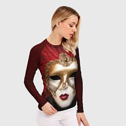 Рашгард женский Венецианская маска, цвет: 3D-принт — фото 2