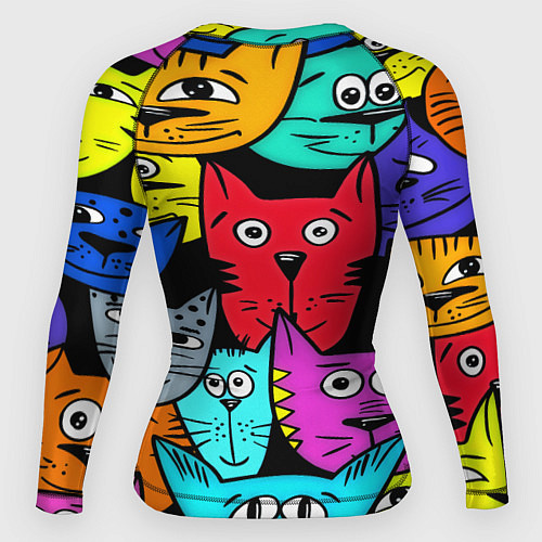Женский рашгард Кошачьи мордочки / 3D-принт – фото 2