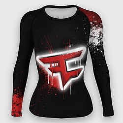 Рашгард женский FaZe Clan: Black collection, цвет: 3D-принт