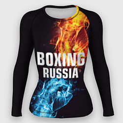 Рашгард женский Boxing Russia, цвет: 3D-принт