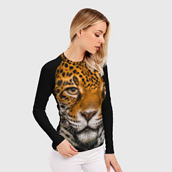 Рашгард женский Взгляд ягуара, цвет: 3D-принт — фото 2