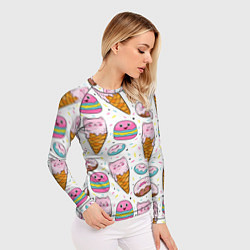 Рашгард женский Сладкие котики, цвет: 3D-принт — фото 2