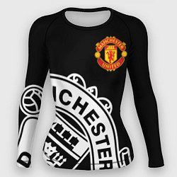 Рашгард женский Man United: Black Collection, цвет: 3D-принт