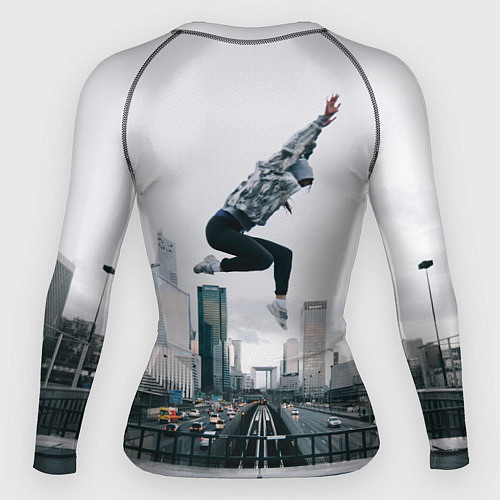 Женский рашгард Parkour: Life on the edge / 3D-принт – фото 2