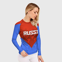 Рашгард женский Russia Red & Blue, цвет: 3D-принт — фото 2