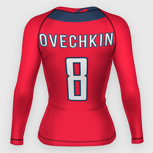 Женский рашгард Washington Capitals: Ovechkin Red / 3D-принт – фото 2