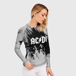 Рашгард женский AC/DC: Grey & Black, цвет: 3D-принт — фото 2