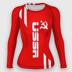 Рашгард женский USSR: Red Sport, цвет: 3D-принт
