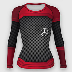 Рашгард женский Mercedes Benz: Metal Sport, цвет: 3D-принт