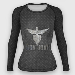 Рашгард женский Bon Jovi: Metallic Style, цвет: 3D-принт