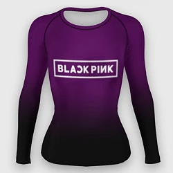 Рашгард женский Black Pink: Violet Gradient, цвет: 3D-принт