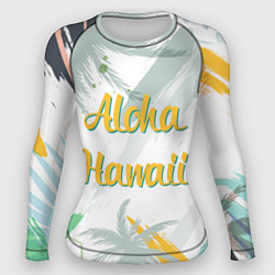 Рашгард женский Aloha Hawaii, цвет: 3D-принт