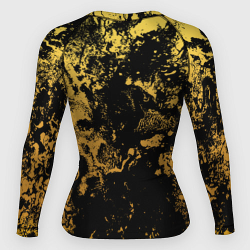 Женский рашгард PUBG: Yellow Marble / 3D-принт – фото 2