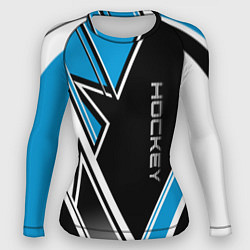 Женский рашгард Hockey black blue white