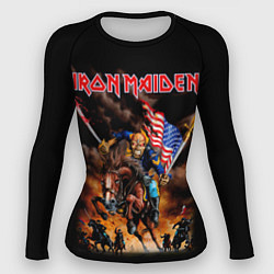 Рашгард женский Iron Maiden: USA Warriors, цвет: 3D-принт