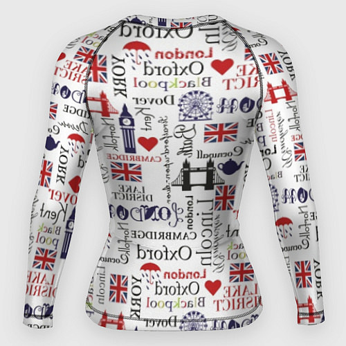 Женский рашгард Лондон коллаж / 3D-принт – фото 2