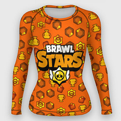 Рашгард женский Brawl Stars: Orange Team, цвет: 3D-принт