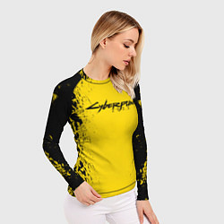 Рашгард женский Cyberpunk 2077 Samurai logo, цвет: 3D-принт — фото 2