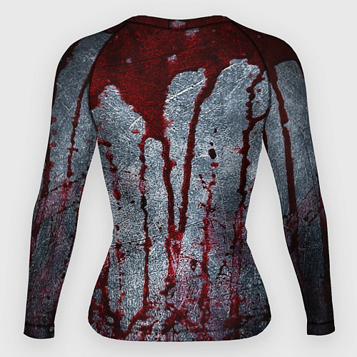 Женский рашгард Кровь на металле текстура / 3D-принт – фото 2
