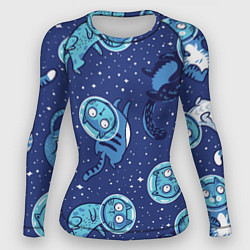 Рашгард женский Кот Космонавт, цвет: 3D-принт