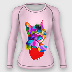 Рашгард женский Кот, цвет: 3D-принт