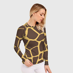 Рашгард женский Окрас жирафа, цвет: 3D-принт — фото 2