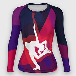 Рашгард женский Фигурное катание, цвет: 3D-принт