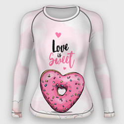 Рашгард женский Пончик сердечко, цвет: 3D-принт