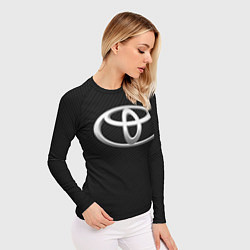 Рашгард женский Toyota carbon, цвет: 3D-принт — фото 2