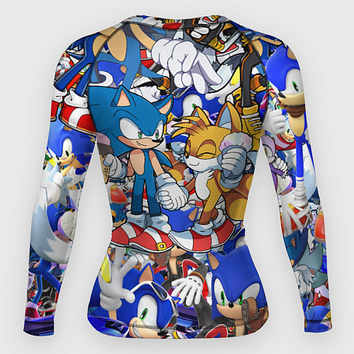 Женский рашгард SONIC PATTERN / 3D-принт – фото 2