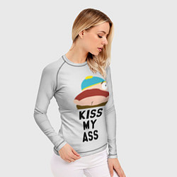 Рашгард женский Kiss My Ass, цвет: 3D-принт — фото 2