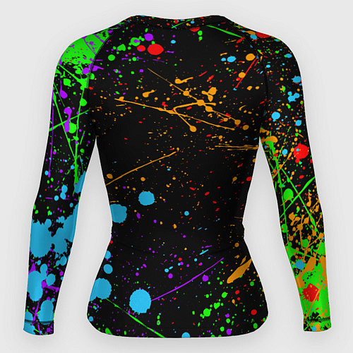 Женский рашгард БРЫЗГИ КРАСОК / 3D-принт – фото 2