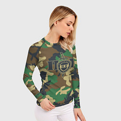 Рашгард женский Пограничные Войска камуфляж, цвет: 3D-принт — фото 2