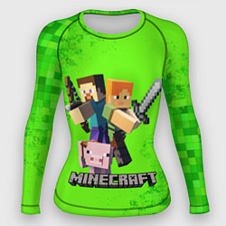 Рашгард женский MINECRAFT, цвет: 3D-принт