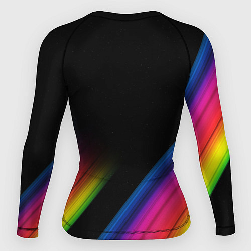Женский рашгард НЕОНОВАЯ ТЕКСТУРА / 3D-принт – фото 2