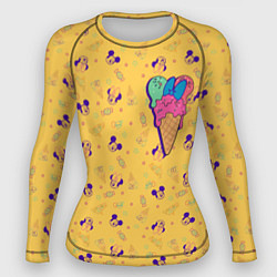 Рашгард женский Минни Маус мороженое, цвет: 3D-принт