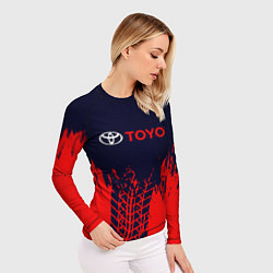 Рашгард женский TOYOTA ТОЙОТА, цвет: 3D-принт — фото 2