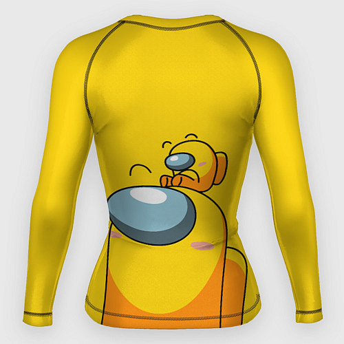 Женский рашгард AMONG US YELLOW / 3D-принт – фото 2