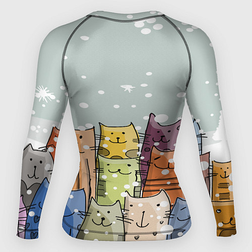 Женский рашгард Котики / 3D-принт – фото 2