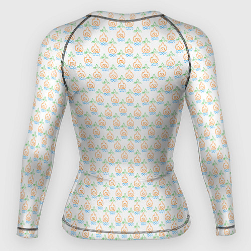 Женский рашгард Четыре элемента паттерн текстура / 3D-принт – фото 2